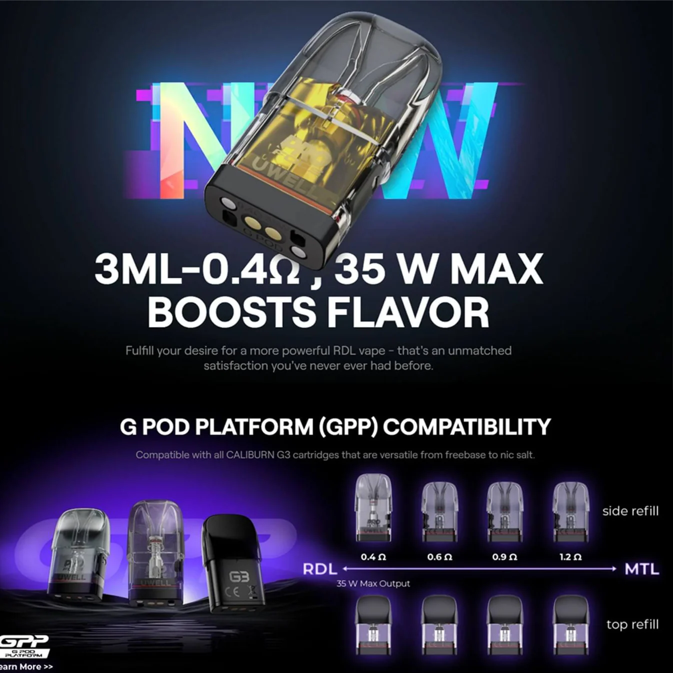 UWELL Caliburn G3 PRO 套裝|全屏UI |全系列 G3 煙彈相容:圖片 9